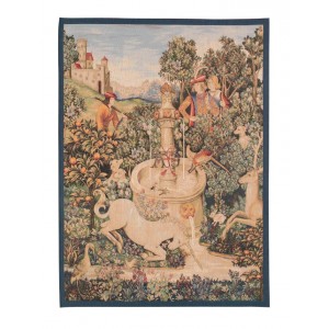 Gobelin tapisserie  - Licorne a la fontaine